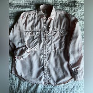 Aritzia Babaton Utility Button-Up Shirt - Size Small - Pink